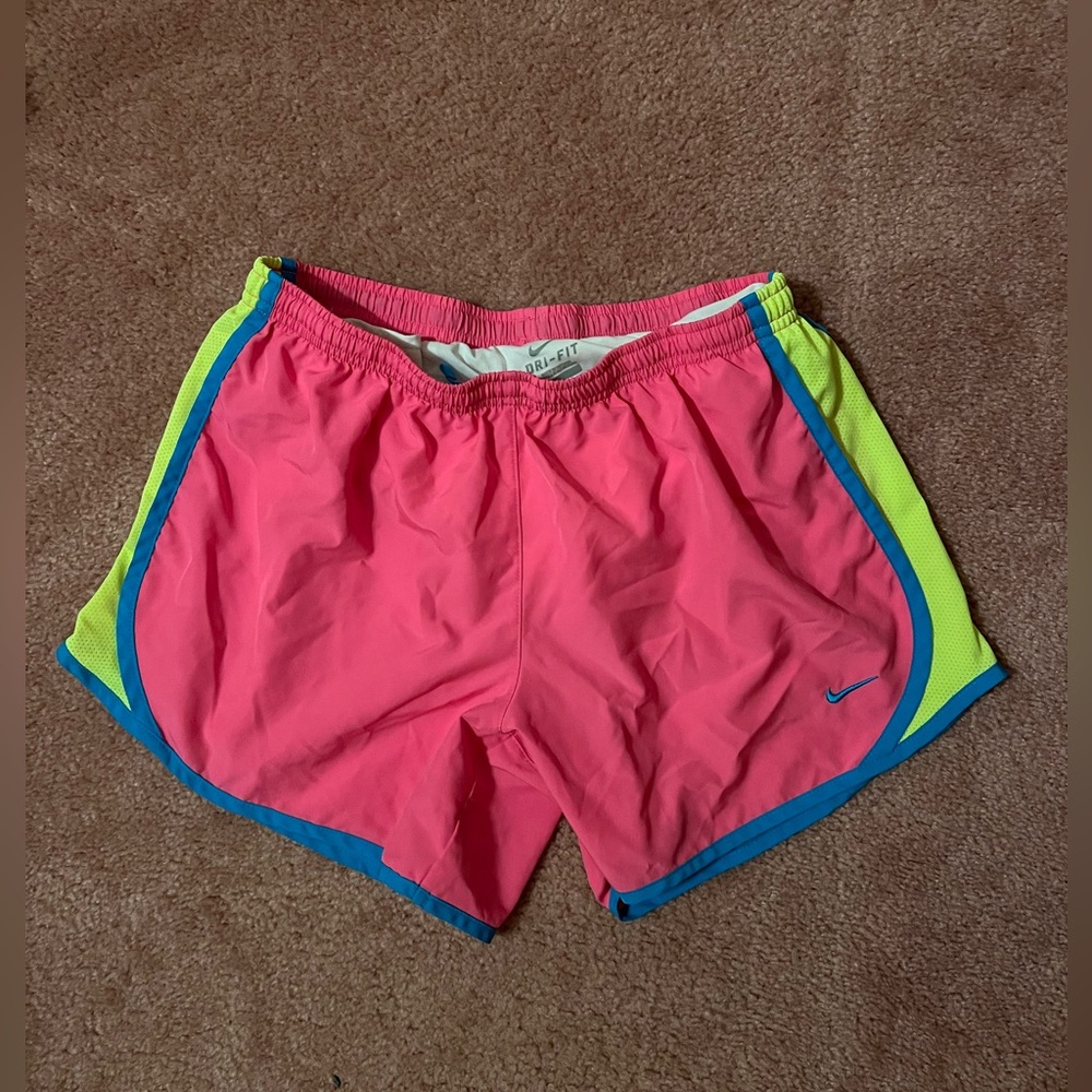 Pink and Yellow Athletic Shorts